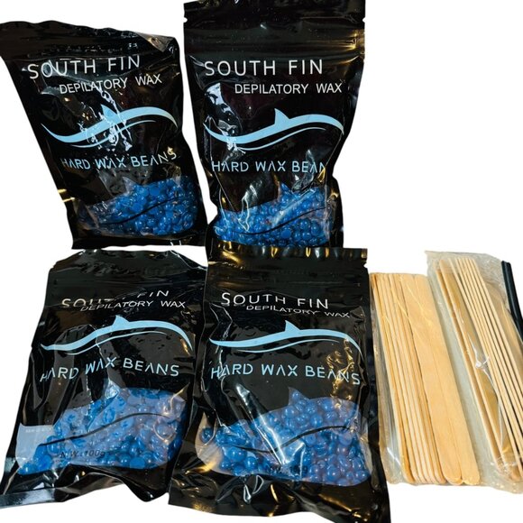 Waxing Kit With South Fin Hard Wax Beans & Wooden Spatulas(Bx Dmg) - Picture 4 of 10